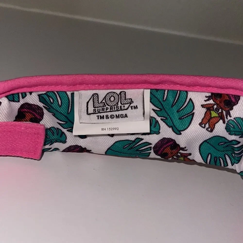 L.O.L surprise pink visor velcro strap
